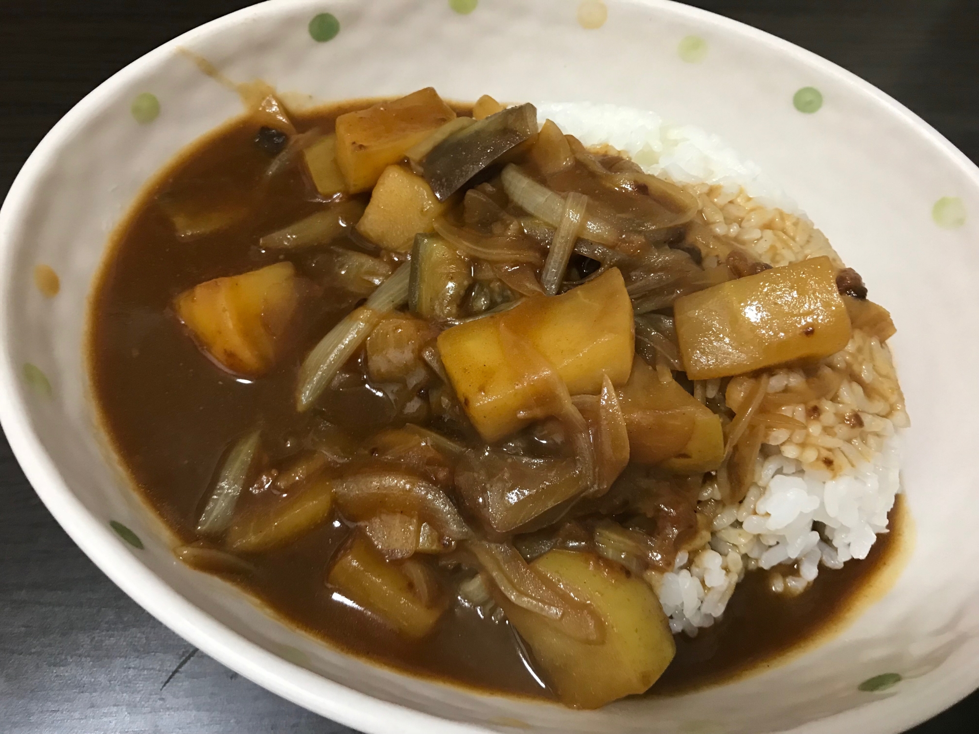 ナスとりんごの秋カレー