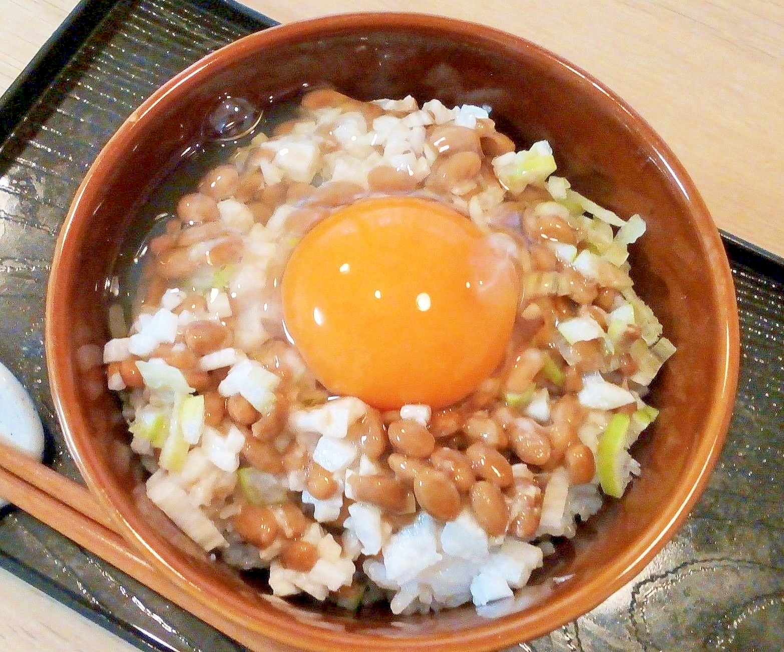 ♪納豆と刻み長芋のとろとろご飯♪