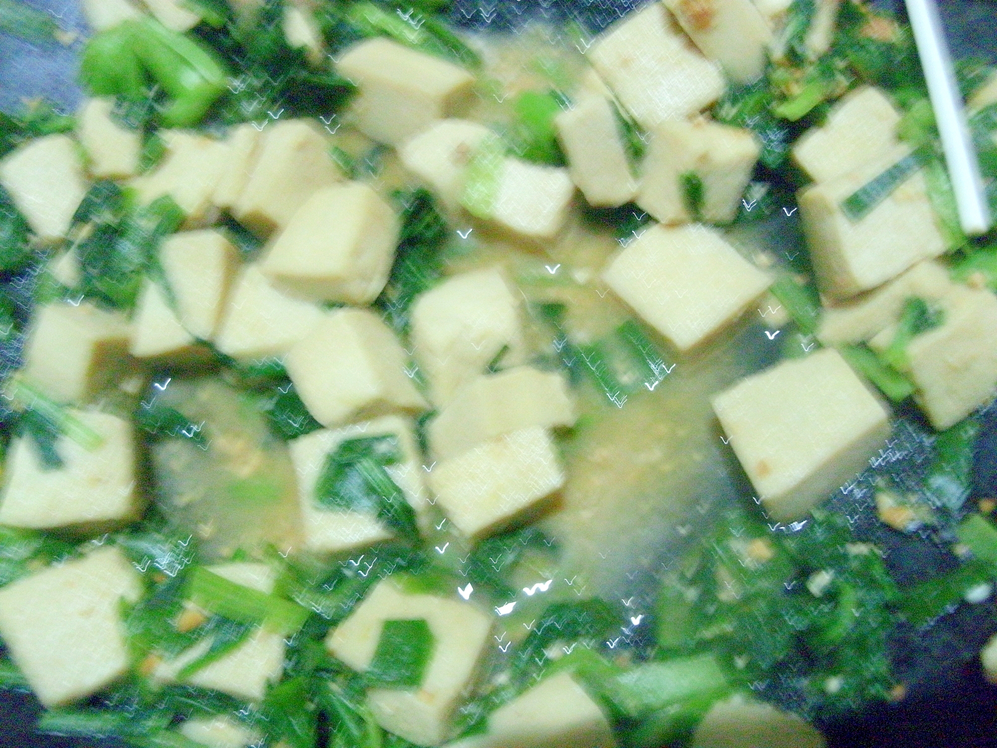 高野と小松菜の煮物