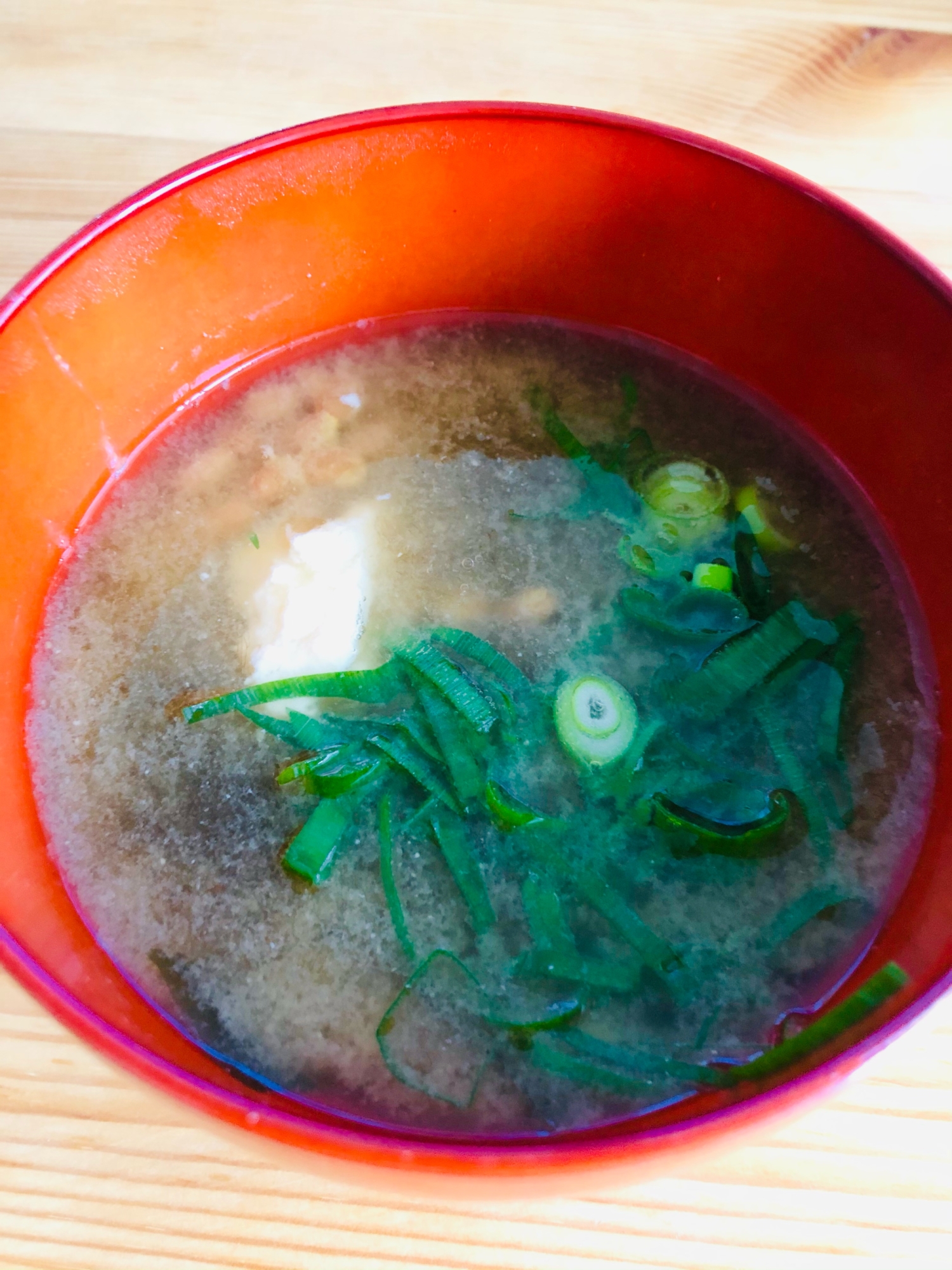 簡単に☆納豆豆腐味噌汁