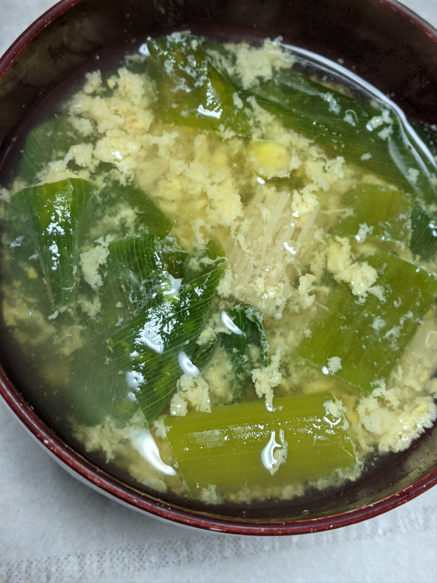 えのきのねぎと卵のスープ
