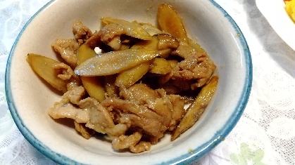 豚こま肉とごぼうのきんぴら☆