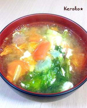 簡単★トマトとセロリの卵スープ