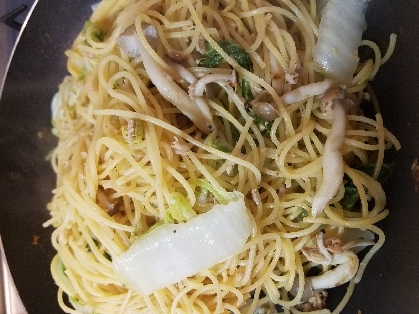 和風パスタ【しめじと白菜とツナのバター醤油】