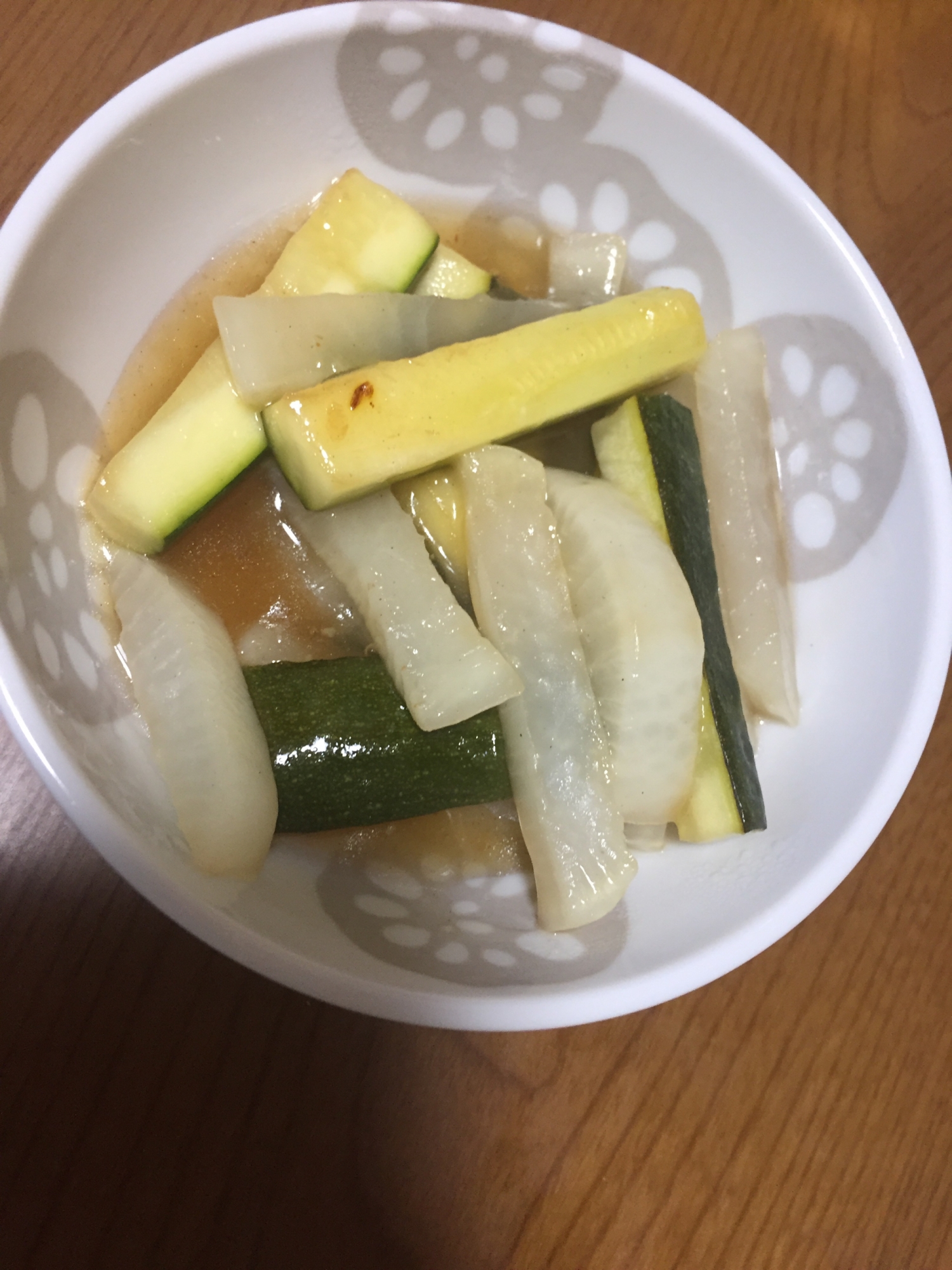 大根とズッキーニのあんかけ