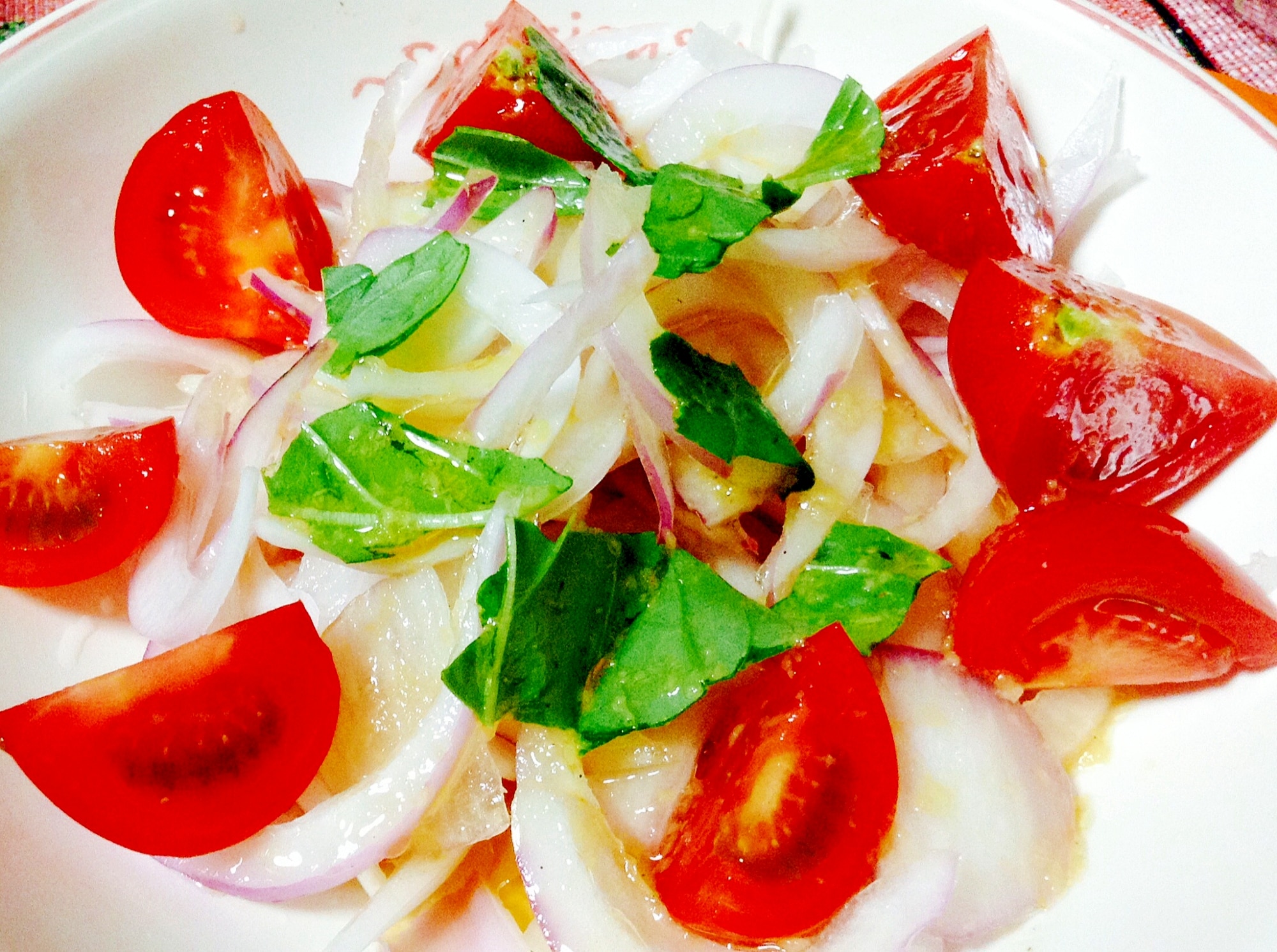 トマトとサラダ 桃とトマトのサラダ/gree_kozu | Snapdish[スナップディッシュ] (ID