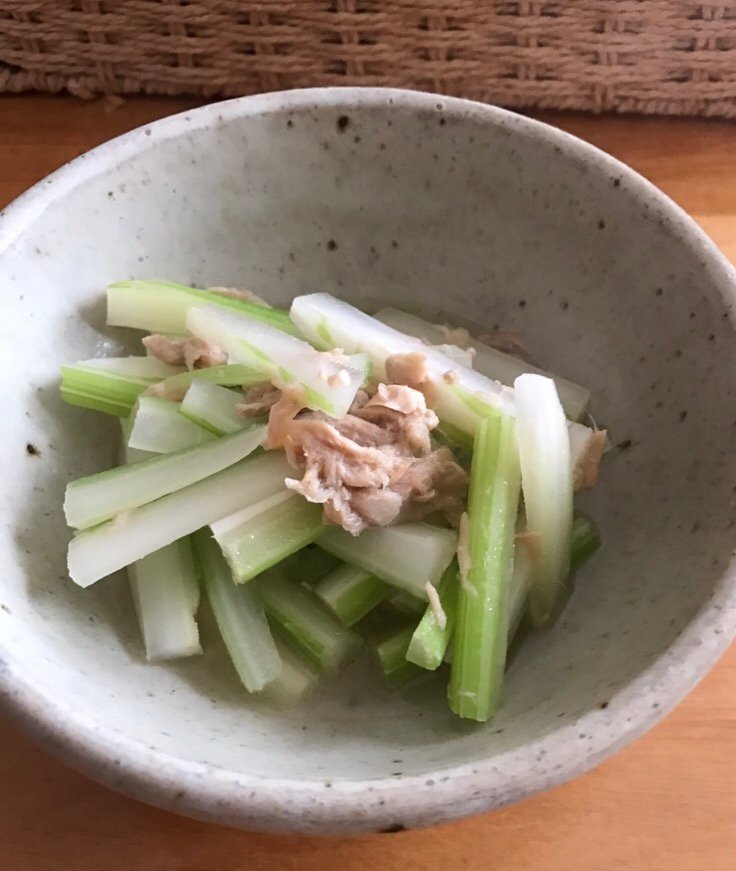 セロリとツナの白だし煮