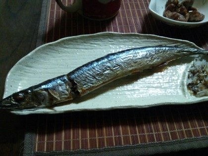 昨日の晩ごはんに♪秋刀魚だけですが、とっても美味しく頂きました(^^)