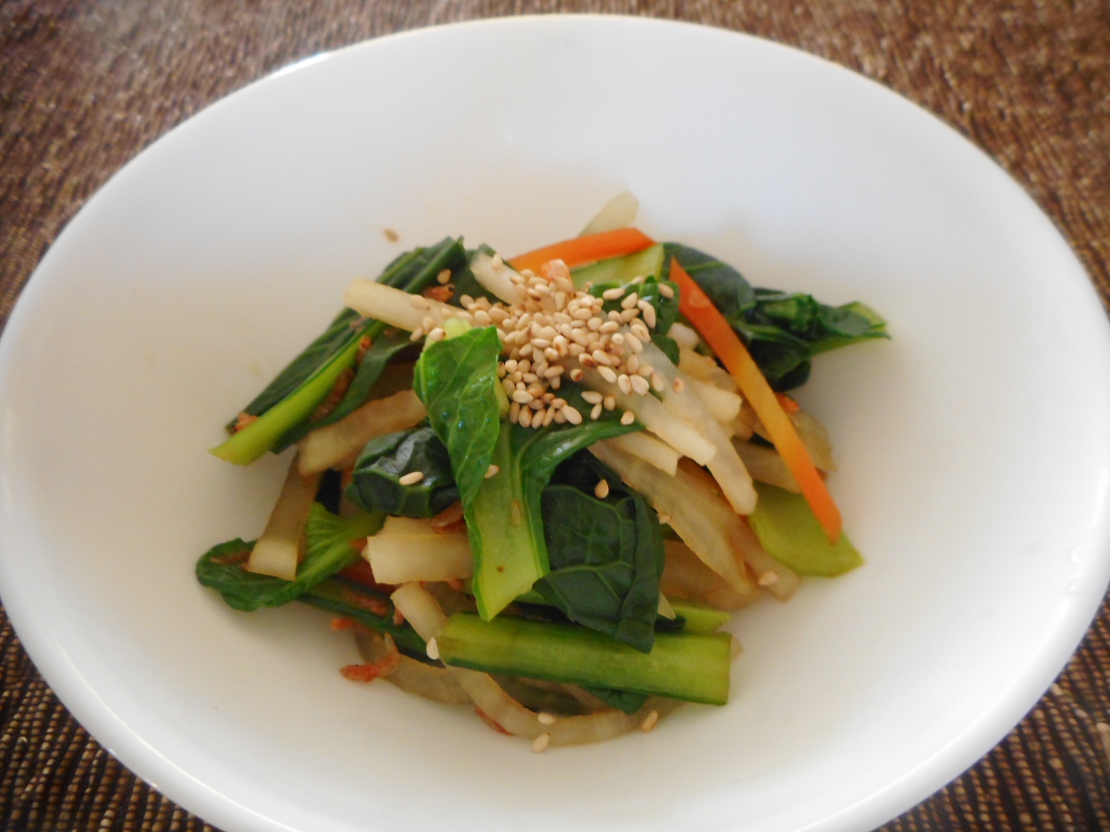 大根と小松菜の中華サラダ