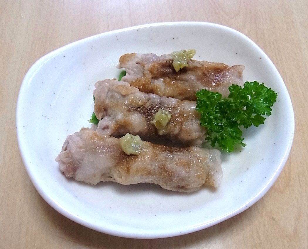 いんげんの豚肉巻きのから揚げ