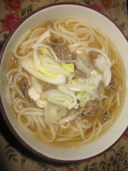 肉うどんは実家でよく食べました。心までほっこりしました＾＾