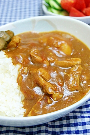 あっさりと！チキンとトマトのカレー