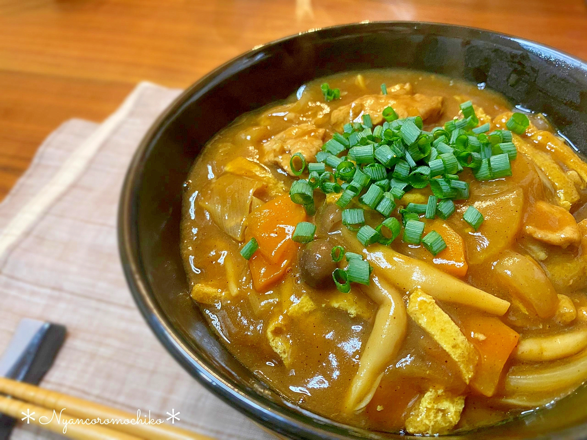 お蕎麦屋さんみたい♡和風カレーうどん