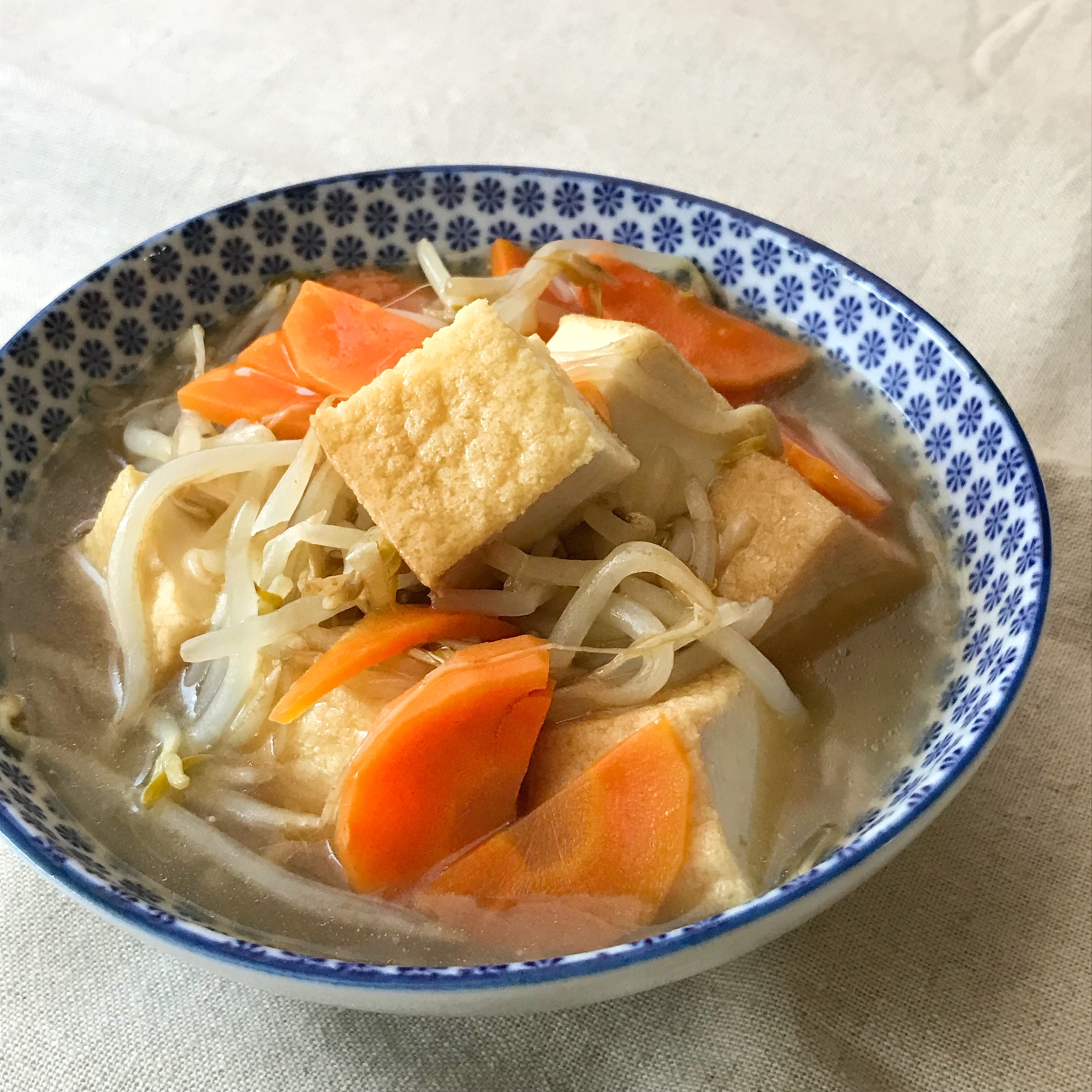 厚揚げともやしの和風甘酢あんかけ