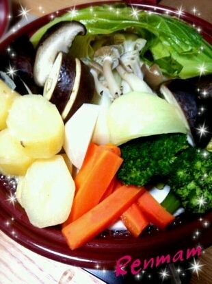 タジン鍋で温野菜 塩麹バーニャソース レシピ 作り方 By Renmam621 楽天レシピ