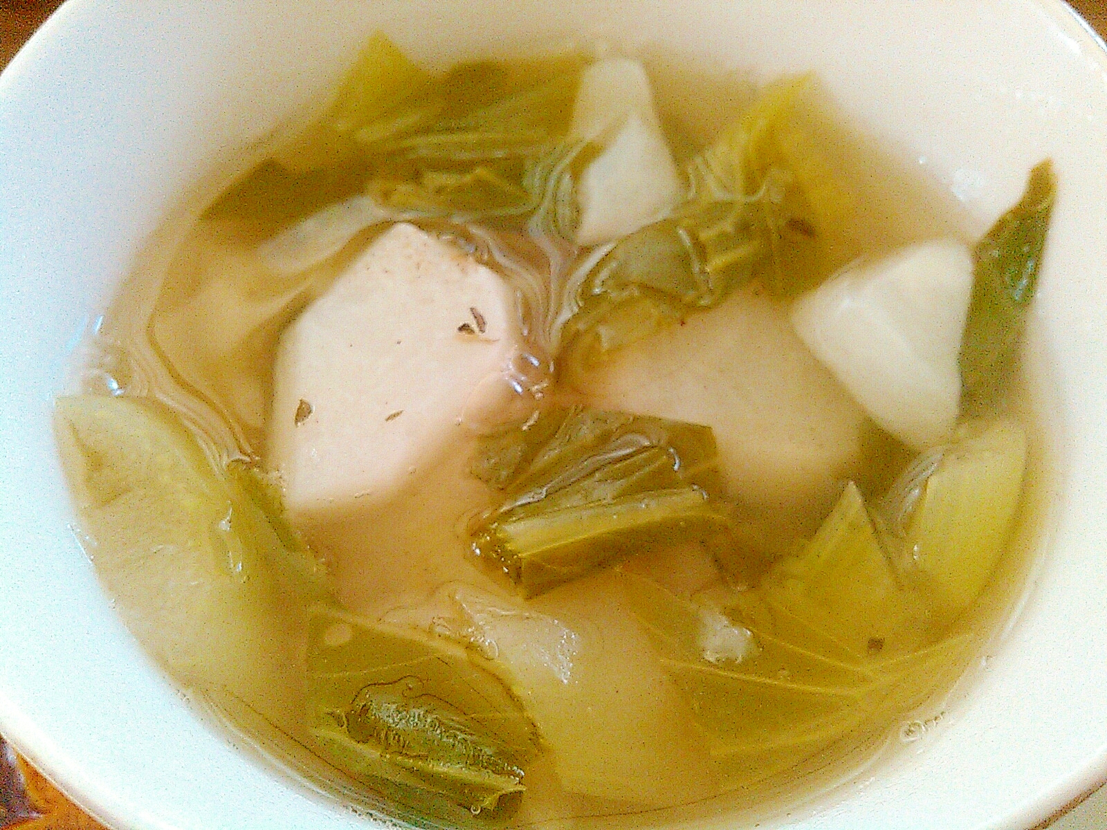 蕪と青梗菜のスープ