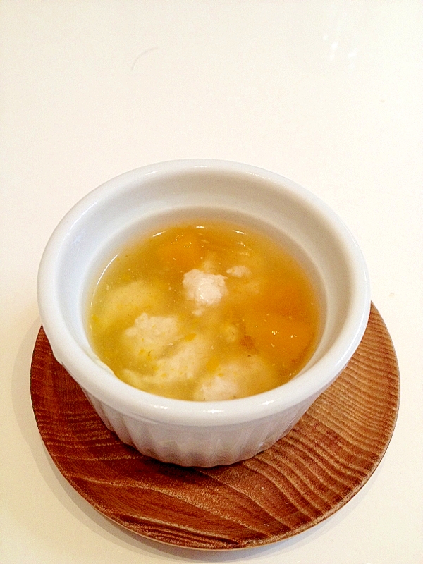 ふわふわ豆腐鶏だんごのかぼちゃスープ☆離乳食