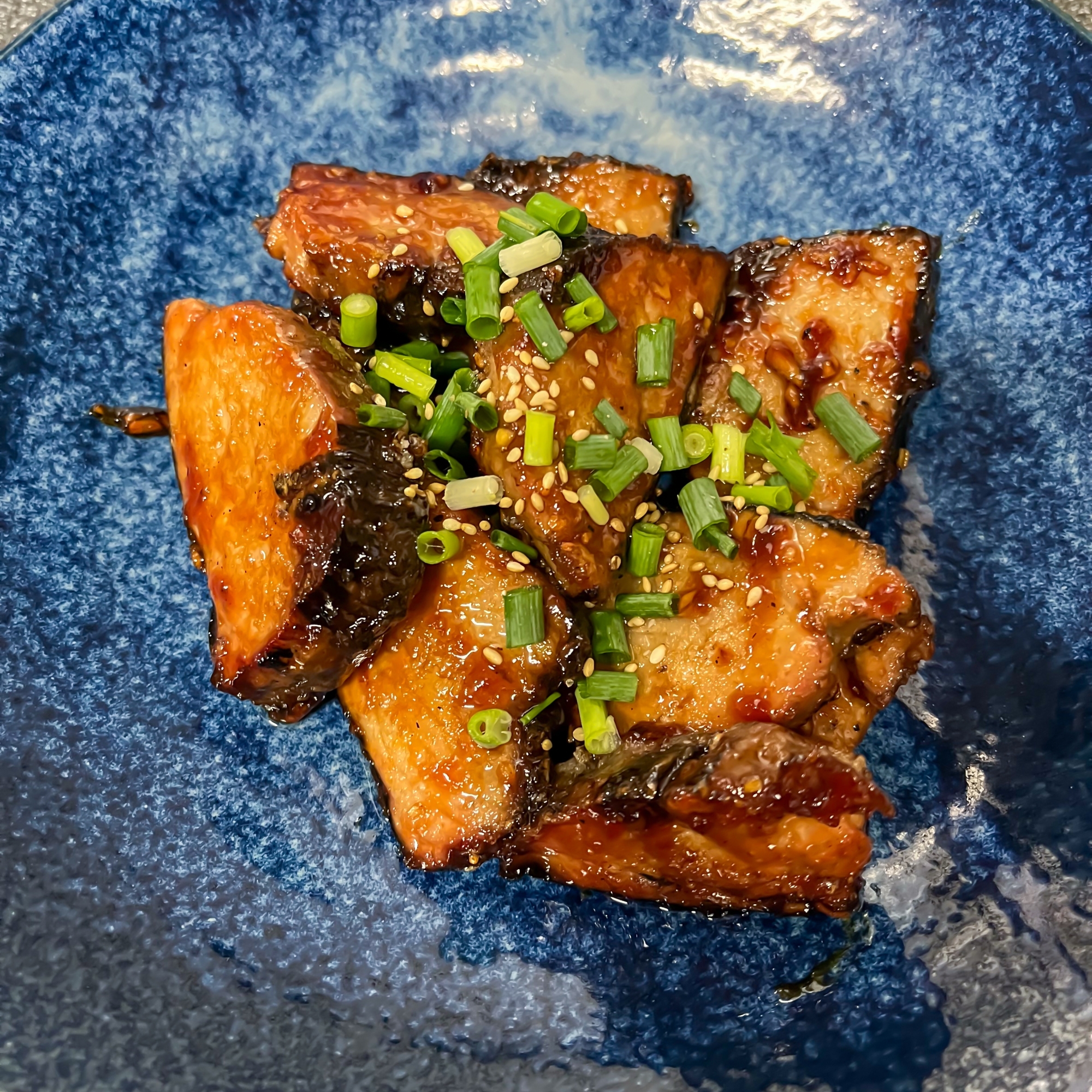 冷凍していたカツオのたたきで！生姜焼き♪