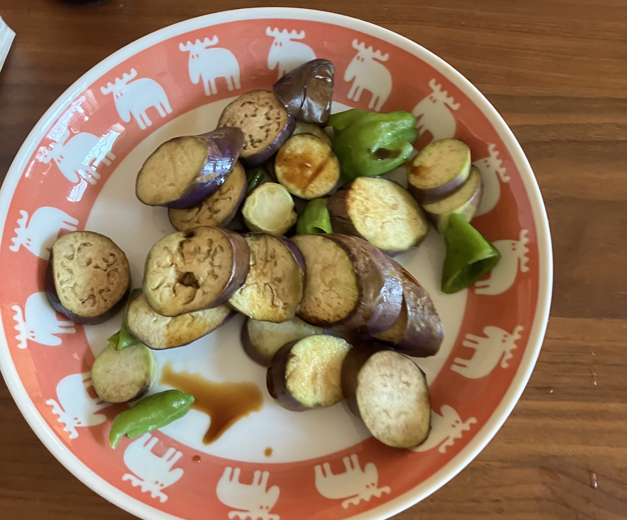 なすとピーマンの醤油焼き