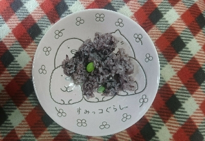 豆ごはん　古代米