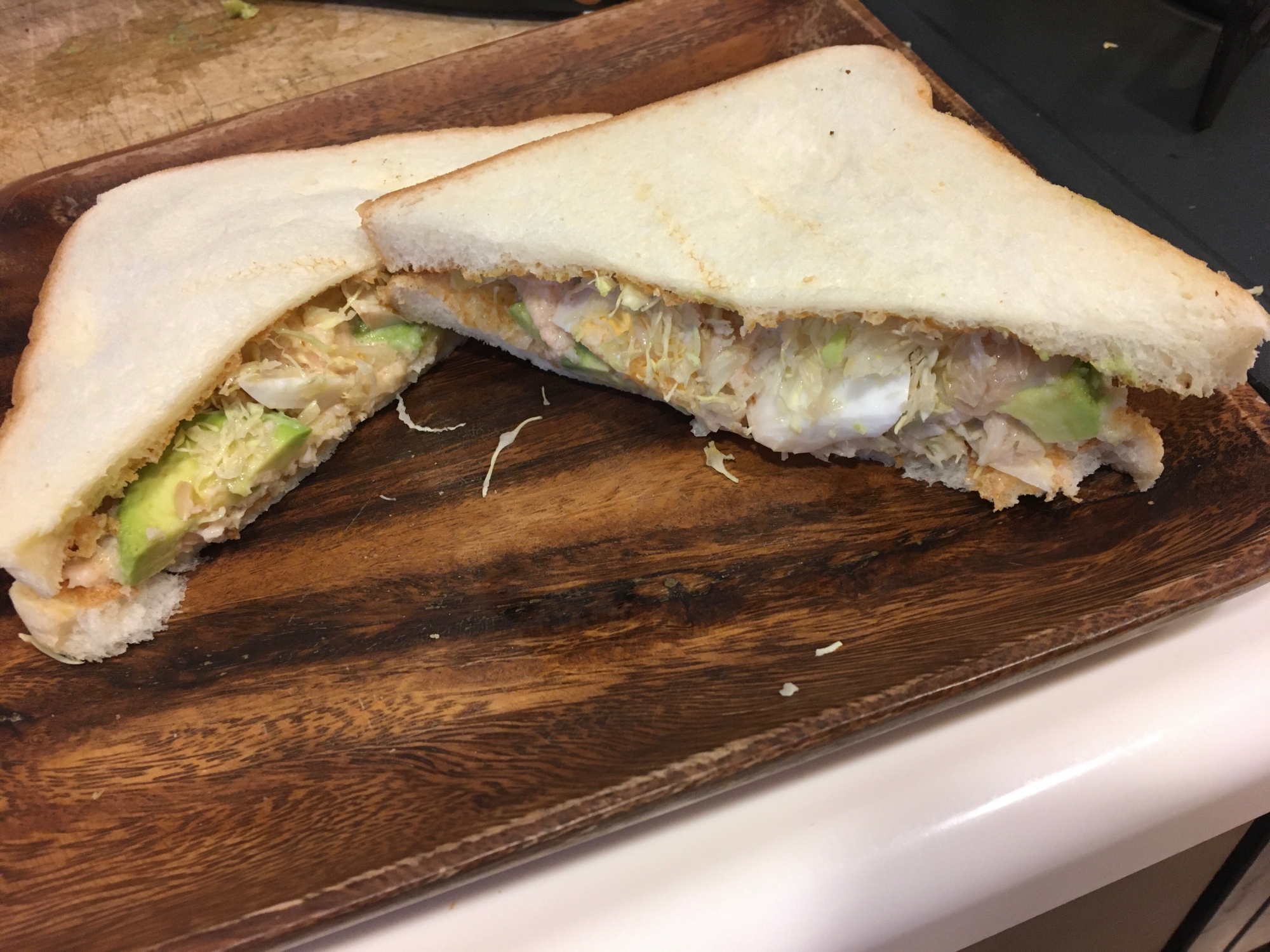 タラモサラダのサンドイッチ