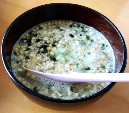 レンジで簡単♪オートミールでお茶漬け