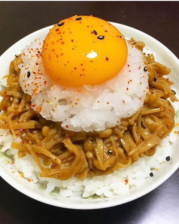 ズボラさん必見!!なめ茸丼