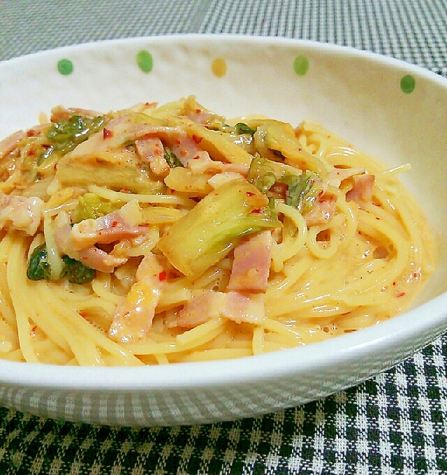 こってり濃厚 キムチーズパスタ レシピ 作り方 By あ ち0024 楽天レシピ