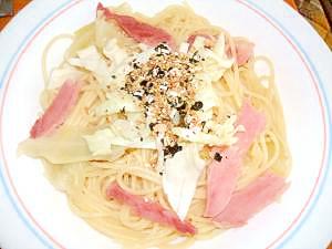 ベーコンとキャベツのパスタ