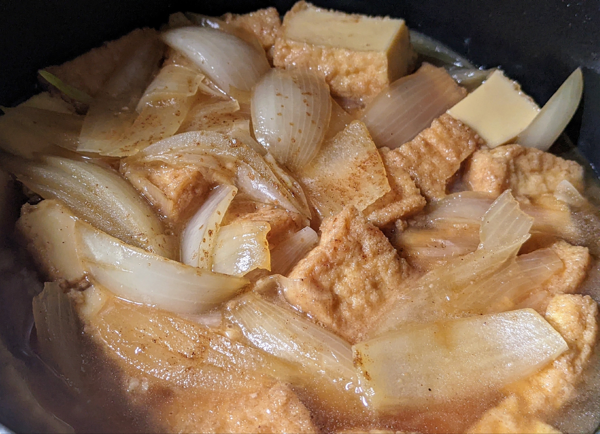 厚揚げと玉ねぎの煮物☆冷やしても美味しい♪