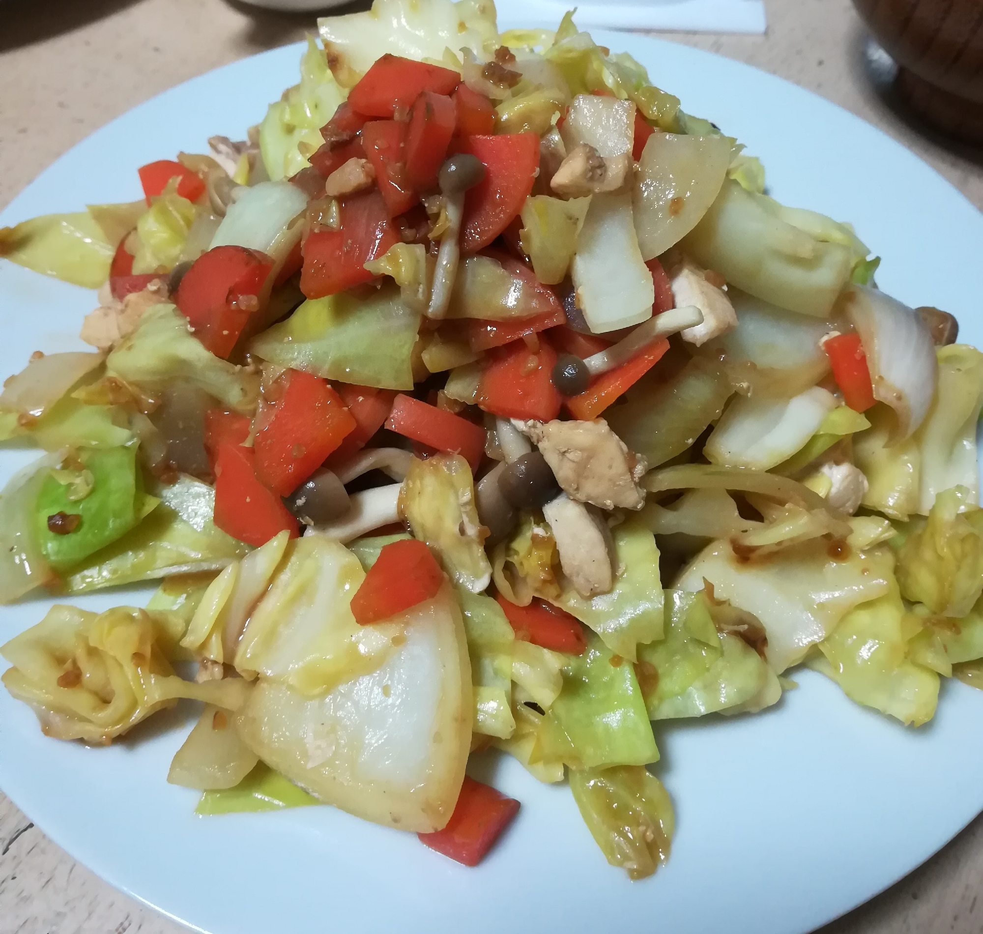 鶏肉と野菜の醤油麹炒め