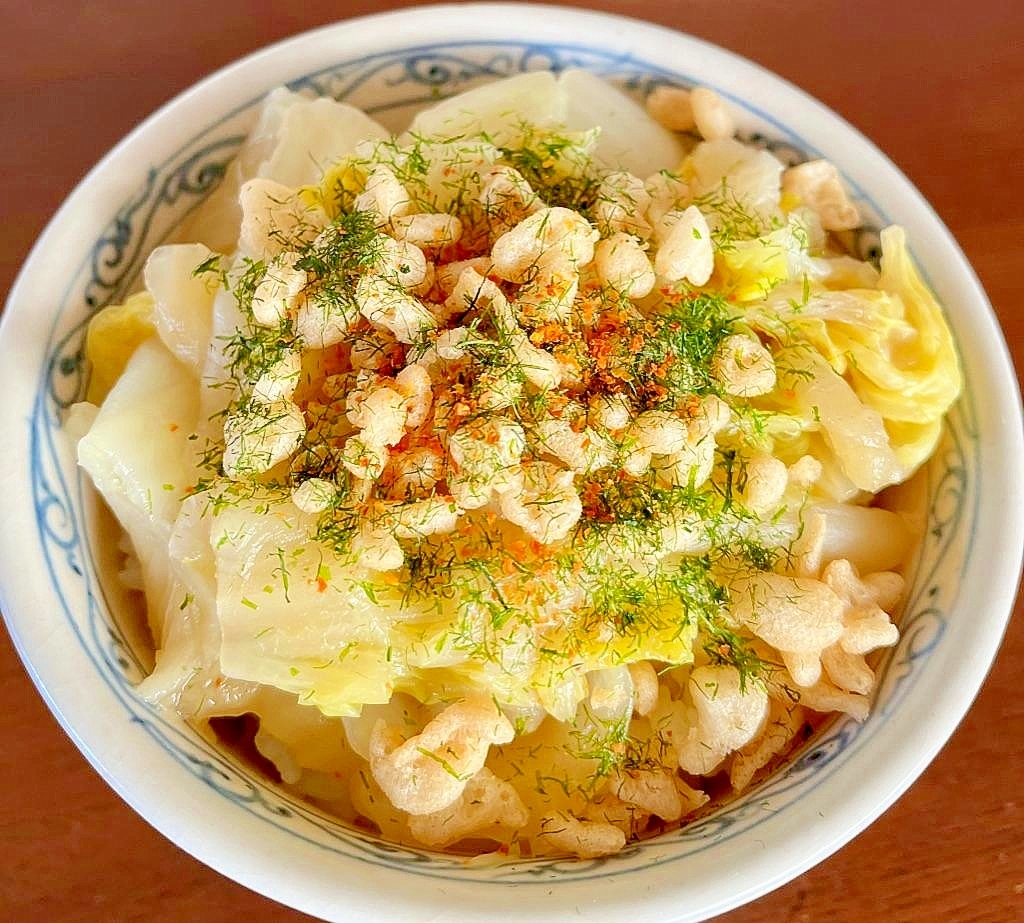 白菜たぬき丼