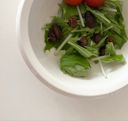 水菜レーズンサラダ