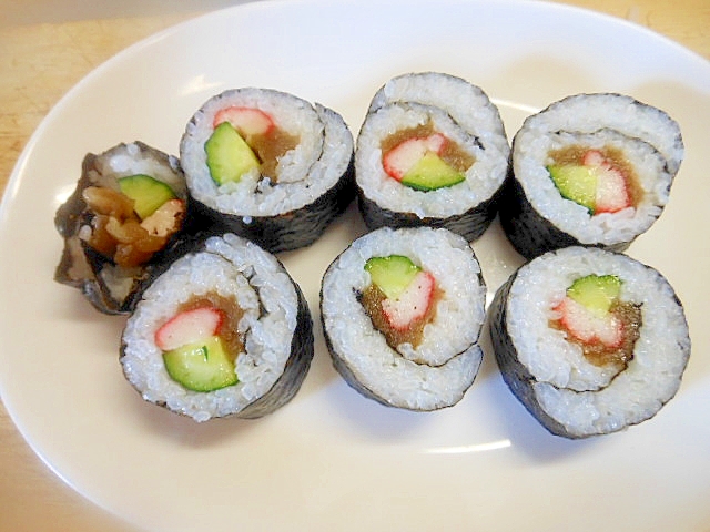 ☆胡瓜・カニカマ・かんぴょうの海苔巻き☆