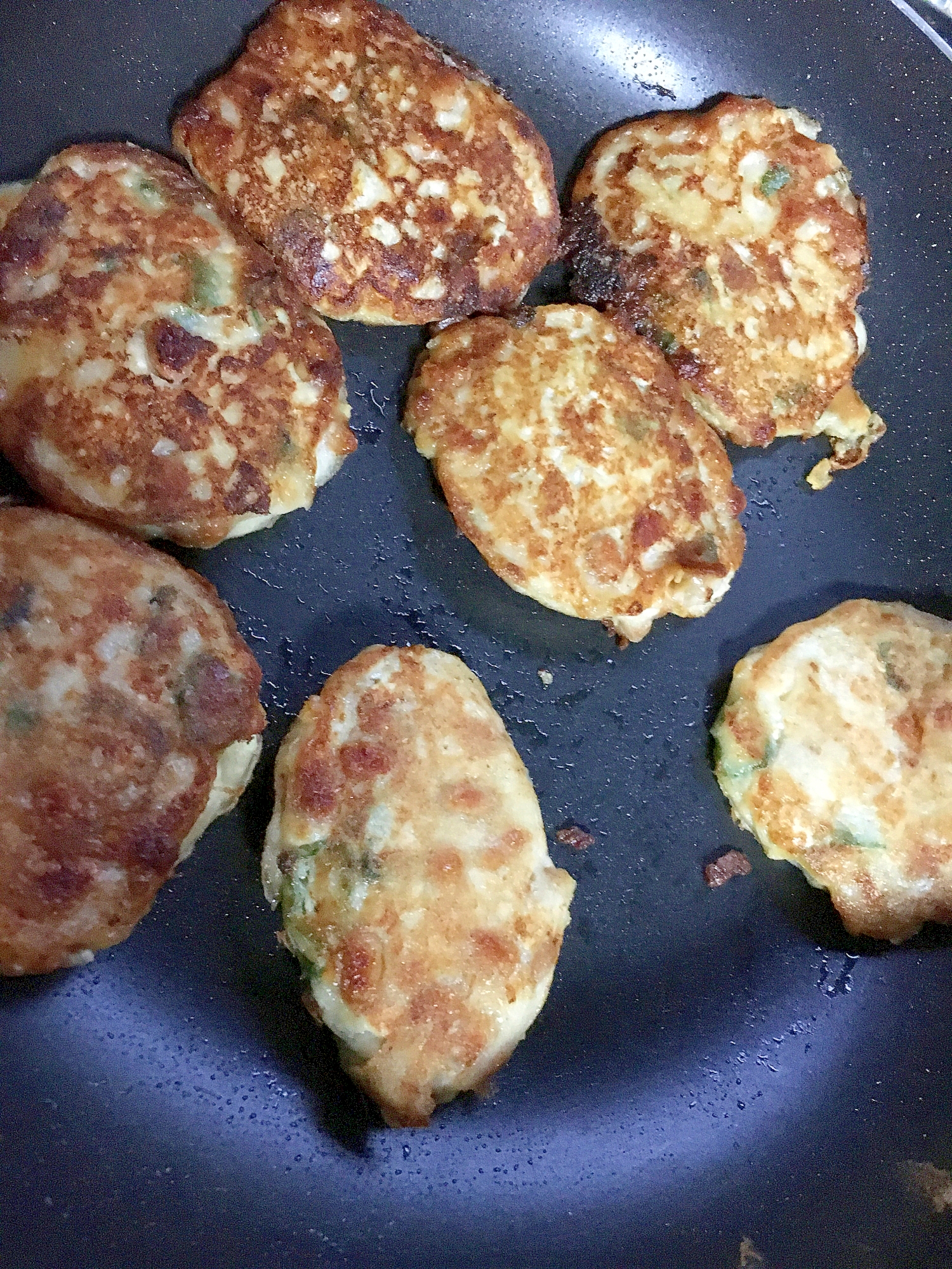 豆腐と納豆とオクラの混ぜ混ぜ焼き