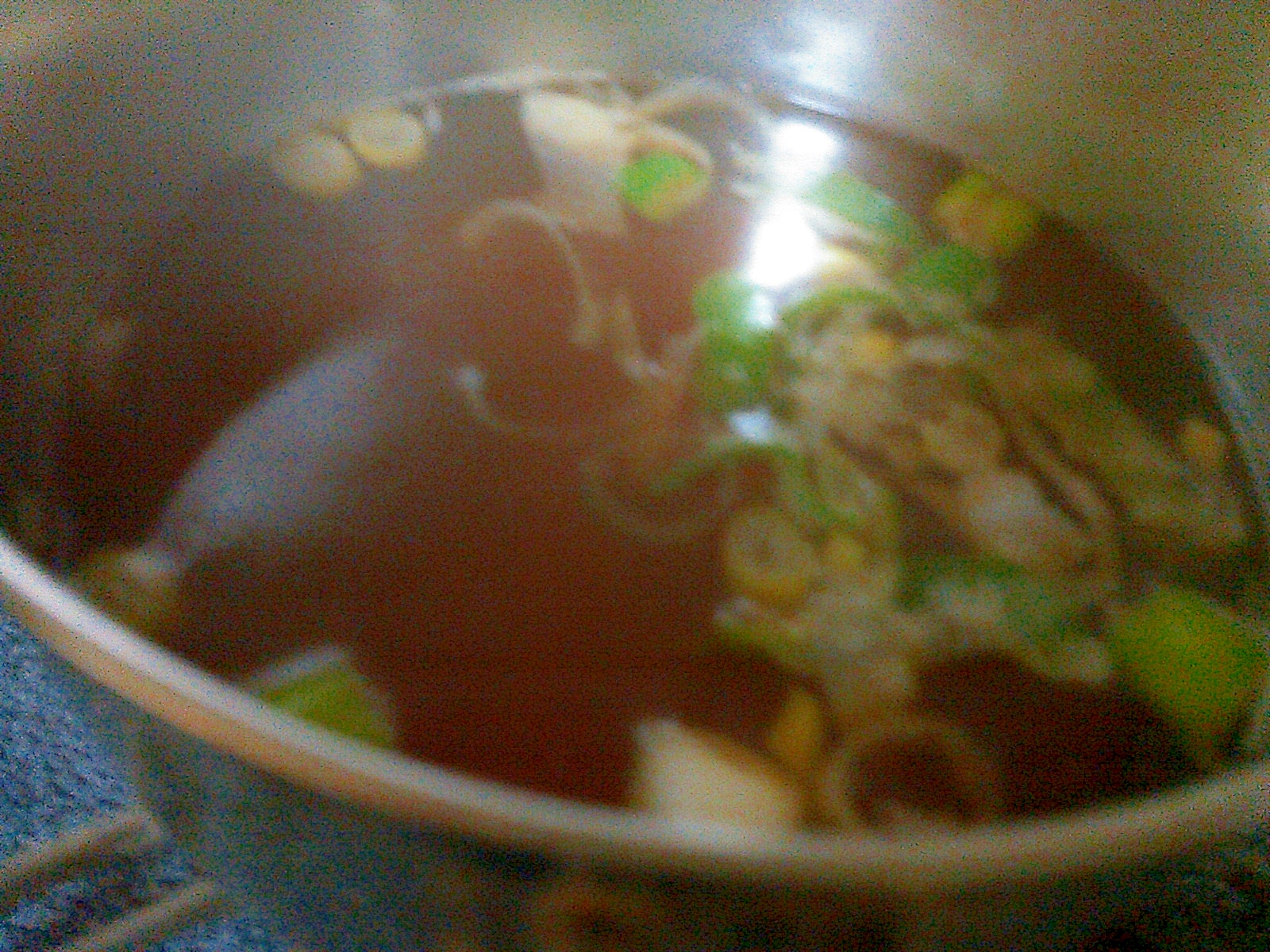 ネギの醤油スープ