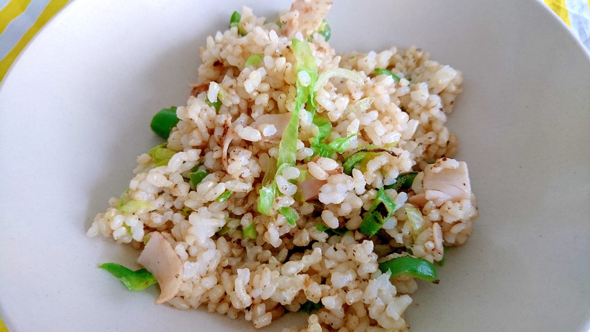 胡椒振り ぴりっが癖になるハム玄米チャーハン レシピ 作り方 By ごはんが大好き 楽天レシピ 胡椒振り ぴりっが癖になるハム玄米チャーハン レシピ 作り方 By ごはんが大好き 楽天レシピ