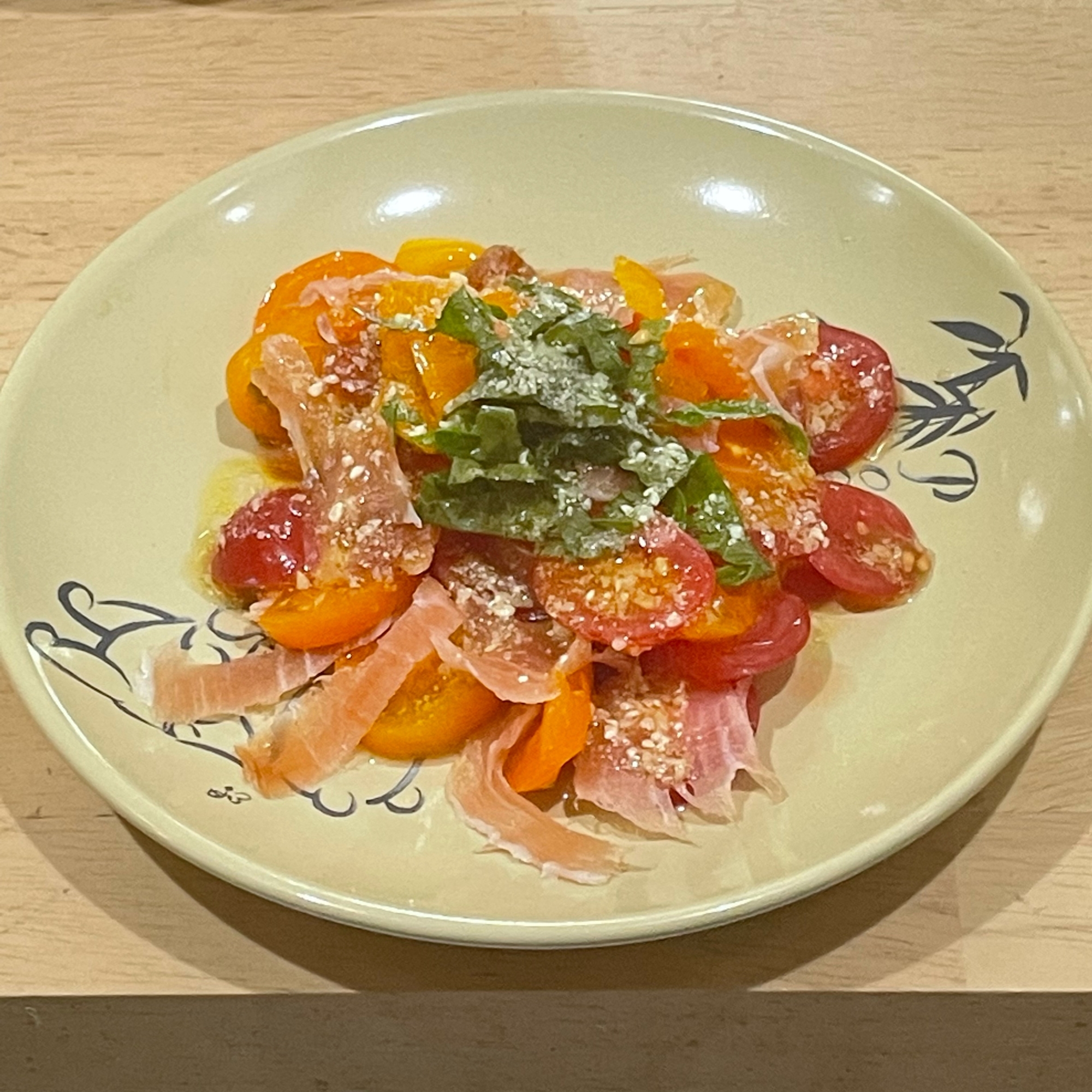 ミニトマトと生ハムのカルパッチョ