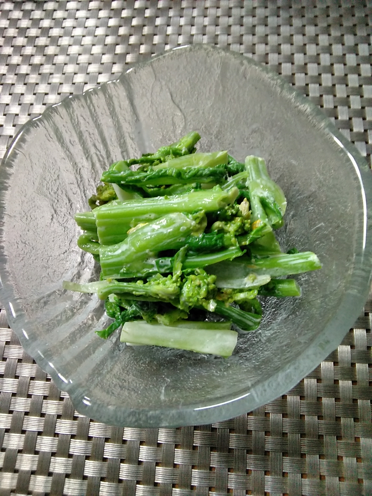 ぴりっと辛い菜の花のわさびマヨ合え レシピ 作り方 By ここなっつん 楽天レシピ