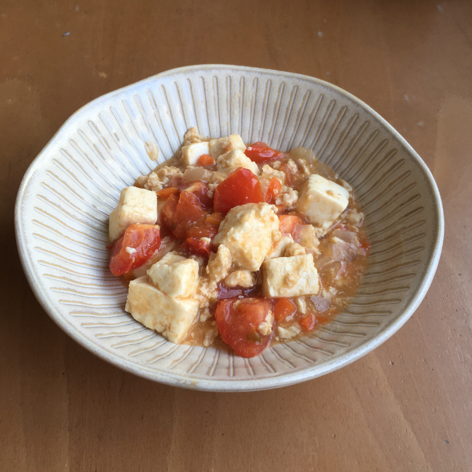 豆腐のトマトそぼろ煮