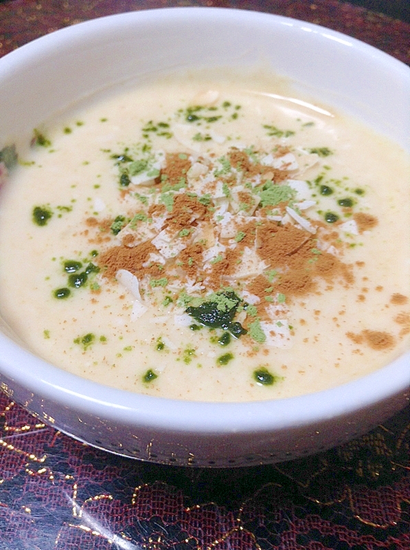 ココナッツ風味♡さつま芋と青汁ヨーグルト