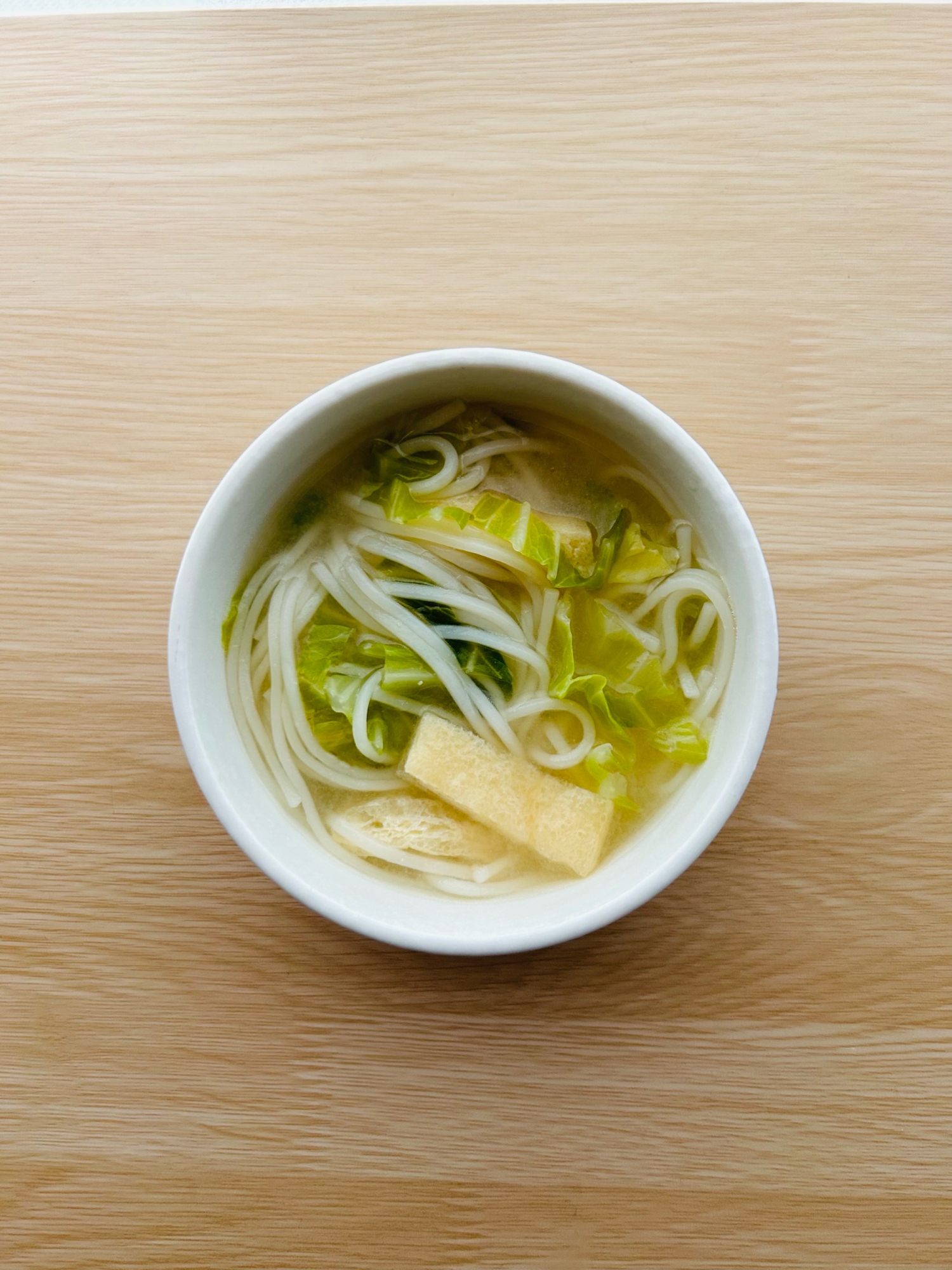 味噌汁♡そうめん・キャベツ・油揚げ