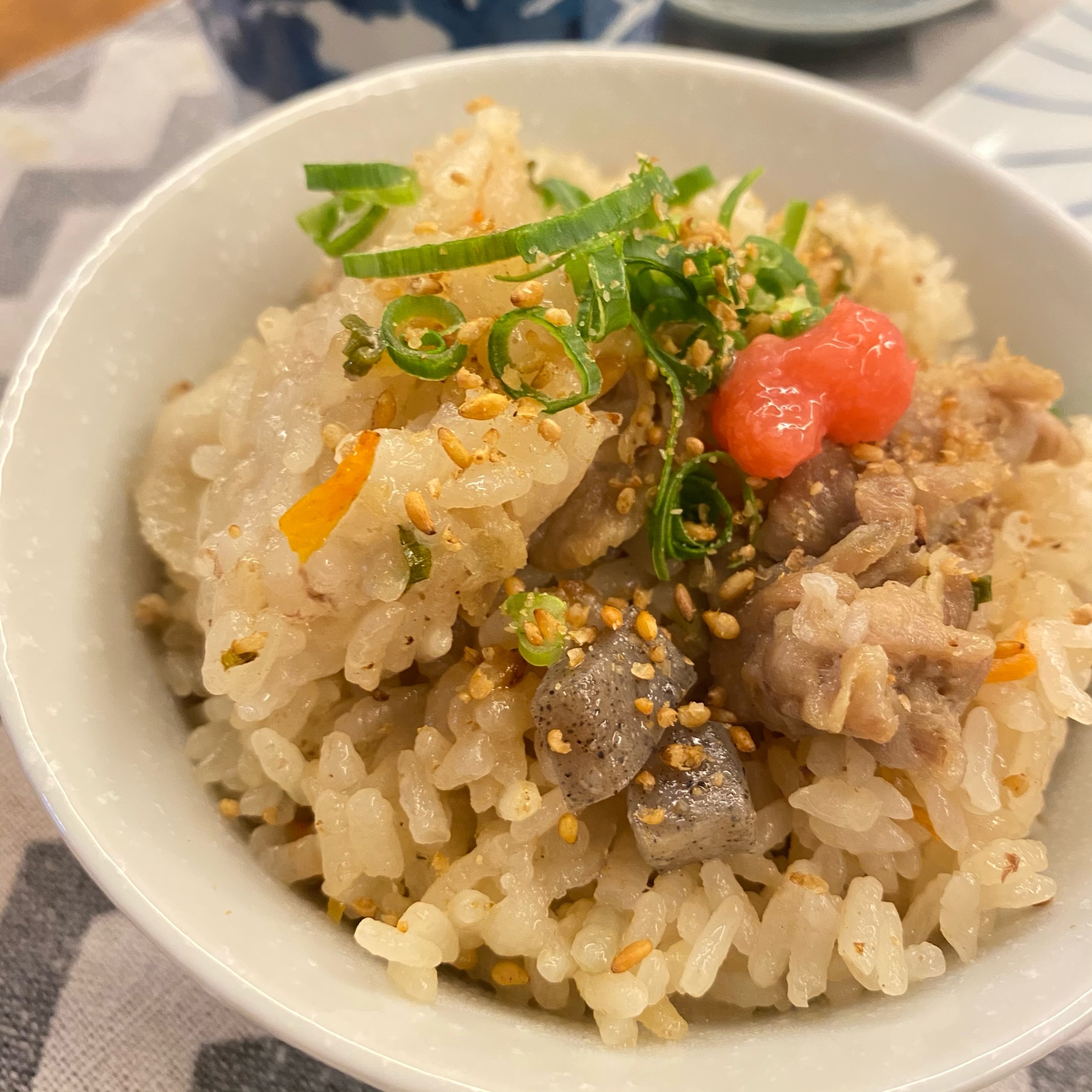 炊飯器で＊胡麻油香る豚バラ炊き込みご飯＊