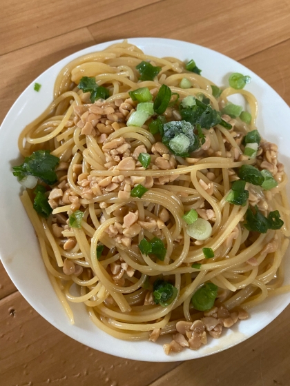 保育園のない日のお昼に作ってみました。
子どもも食べるのでからし抜きで。
納豆大好きな子どもは何度も美味しいって言ってました。