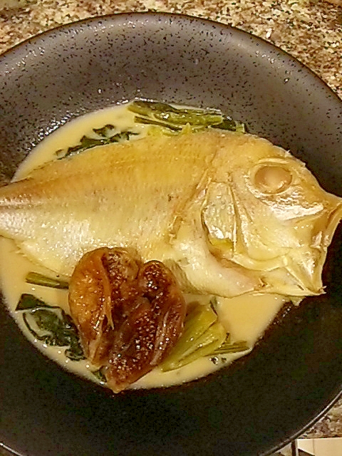 鯛の味噌クリーム煮
