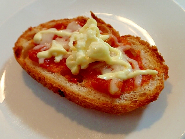 ダブルチーズのピザ風フランスパン