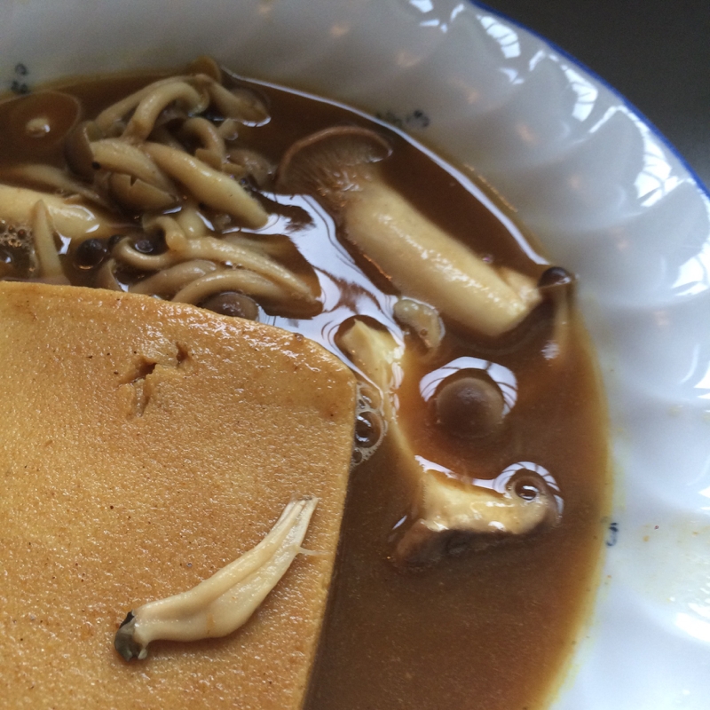 高野豆腐の、カレースープ