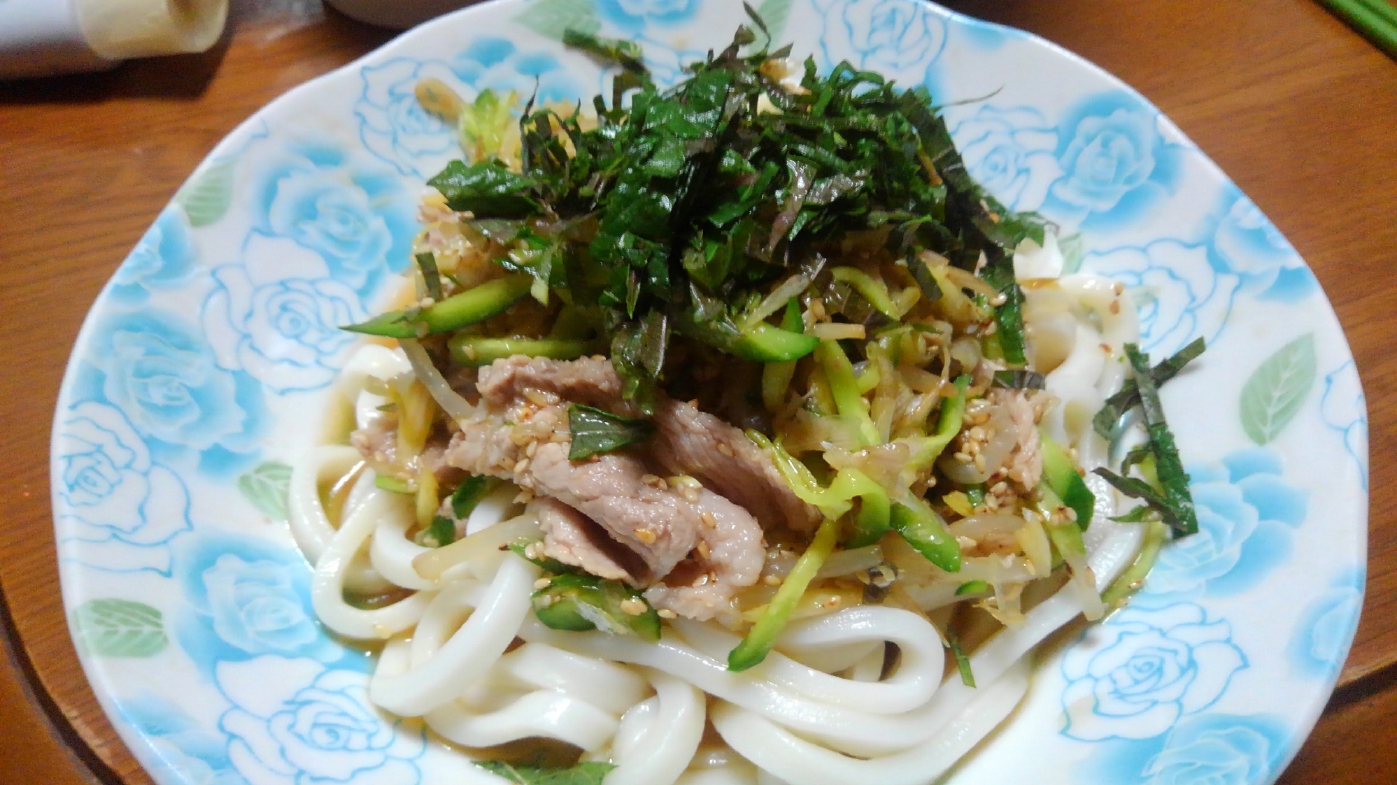 ミョウガたっぷり…豚しゃぶうどん