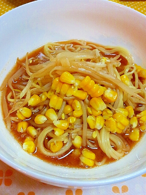 ✿もやしとコーンの味噌ラーメン❤