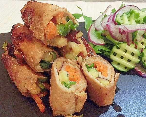 お弁当にも☆ お野菜の肉巻き 鯛みそで♪